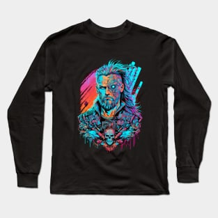 Neon Cyberpunk Viking - V1.03 Long Sleeve T-Shirt